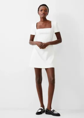 French Connection Whisper Square Neck S/S Dress - Summer White ***FINAL SALE***