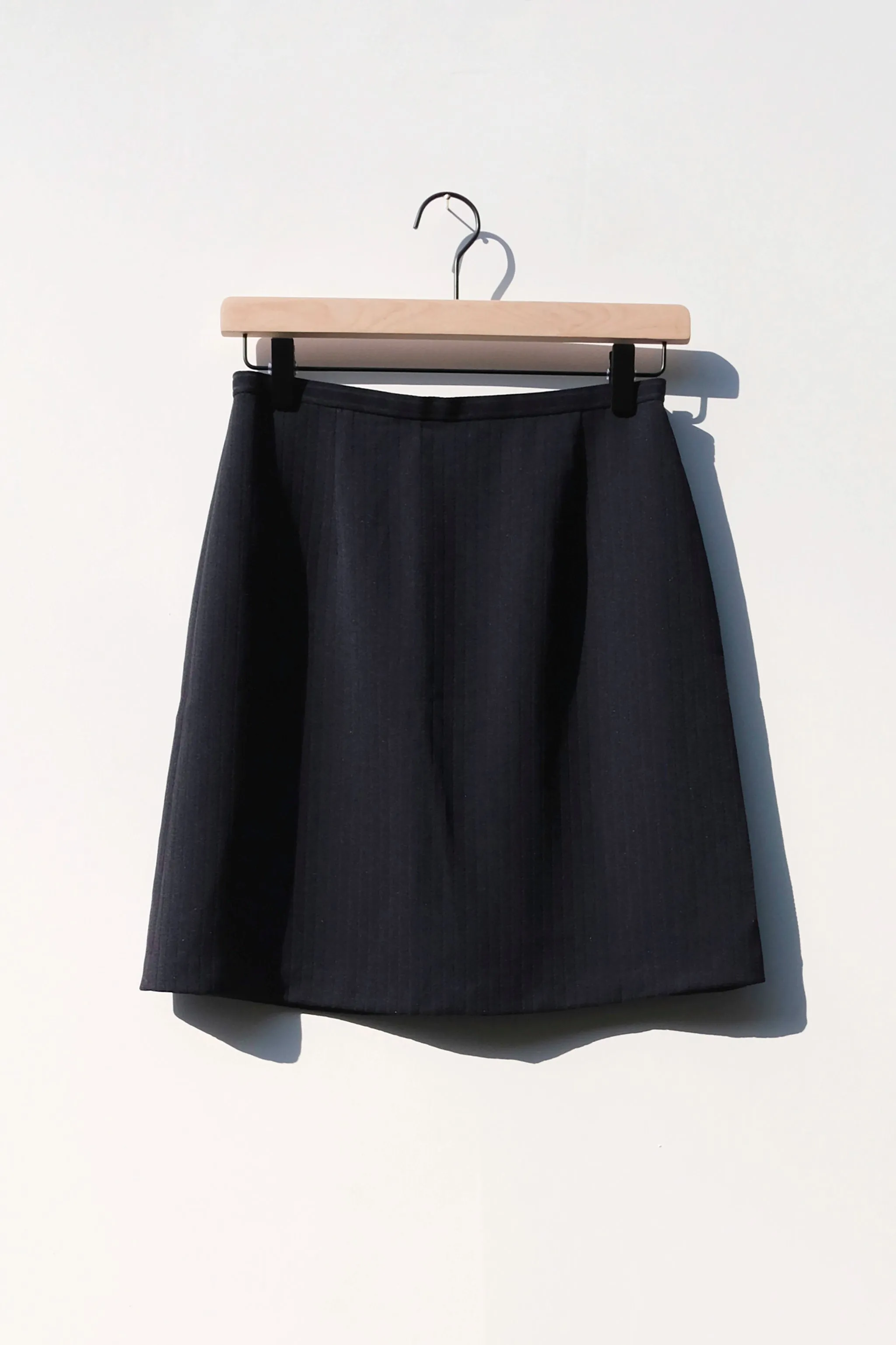 French Navy Ribbed Suit Skirt Set US 4, 90's Modern