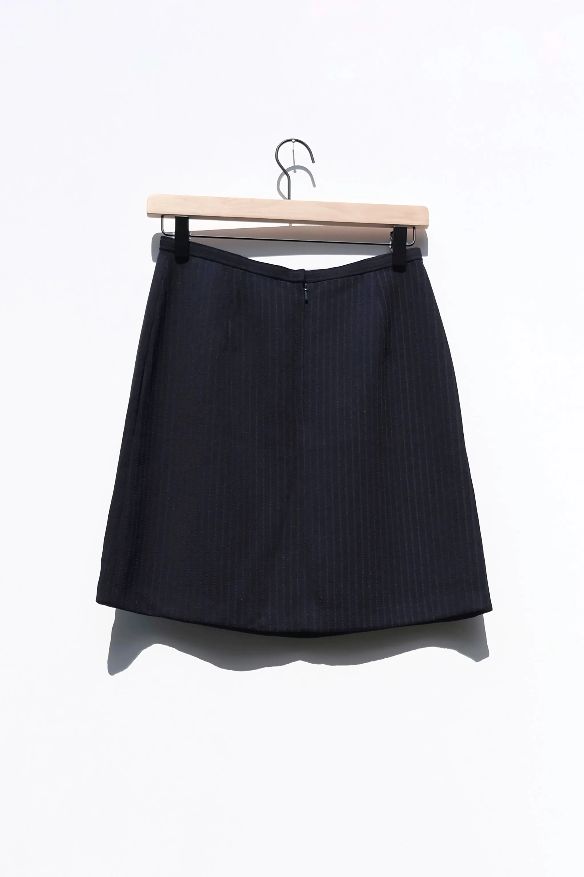 French Navy Ribbed Suit Skirt Set US 4, 90's Modern