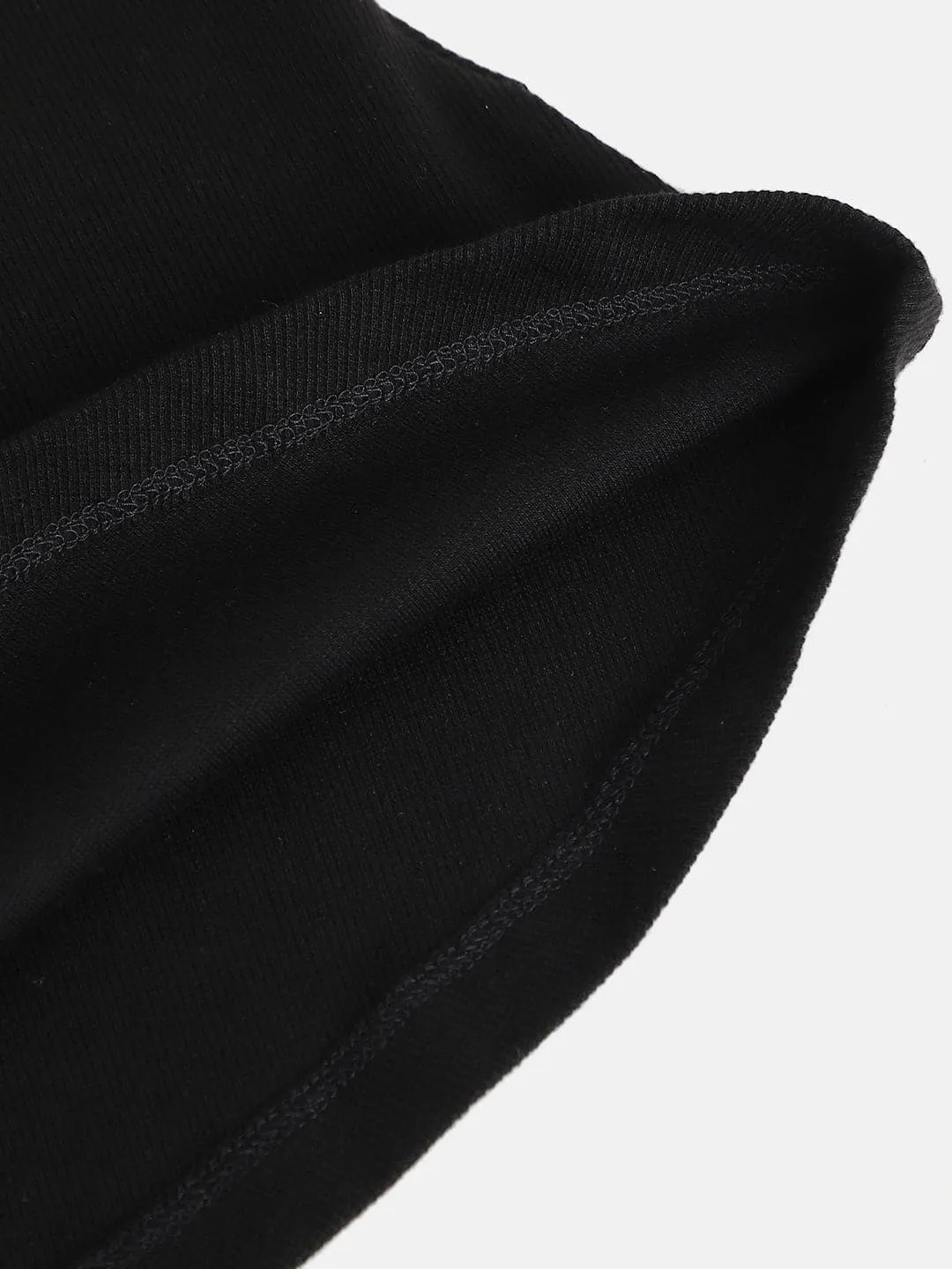Girls Black Halter Neck Rib Dress - Lyush Kids