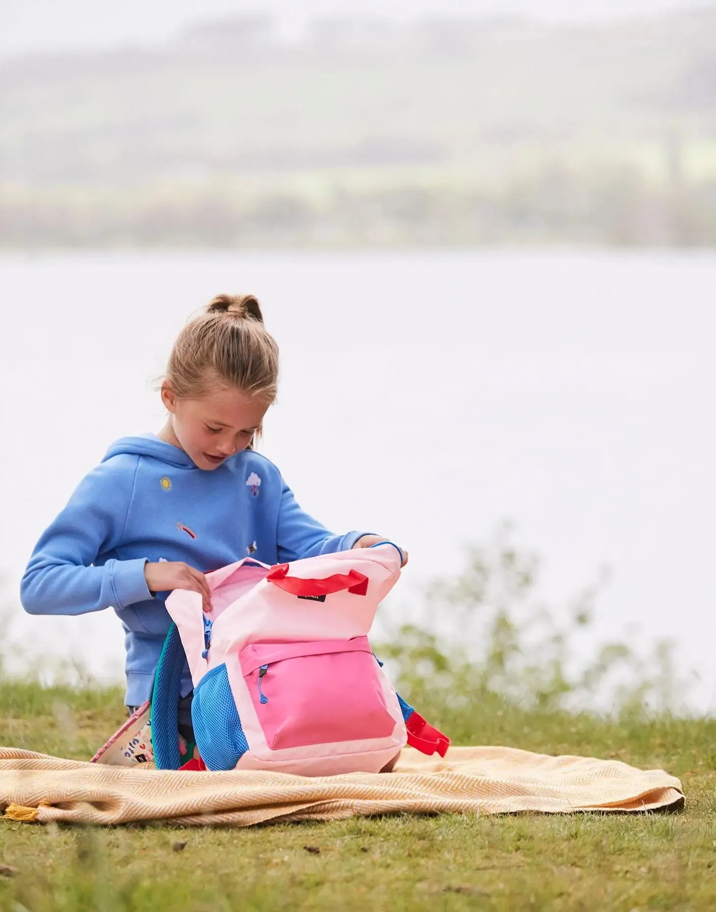 Girls' Lucas Raglan Sleeve Hooded Sweatshirt | Joules