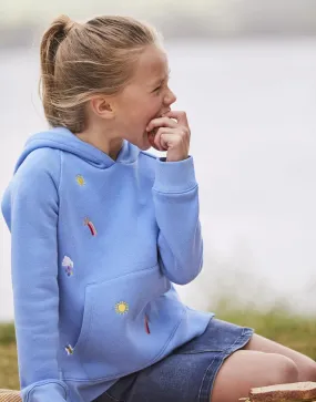 Girls' Lucas Raglan Sleeve Hooded Sweatshirt | Joules