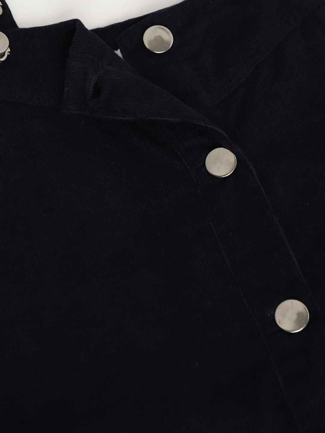 Girls Navy Corduroy Pinafore Dress - Lyush Kids
