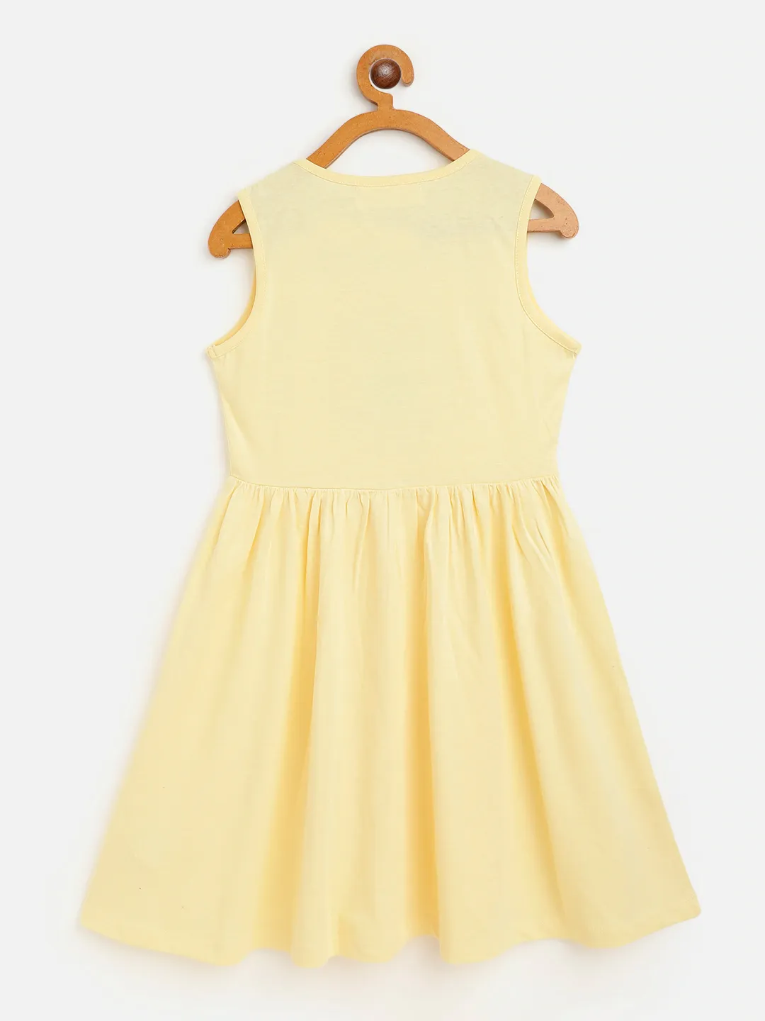 Girls Yellow Don??-Worry Gather Dress - Lyush Kids