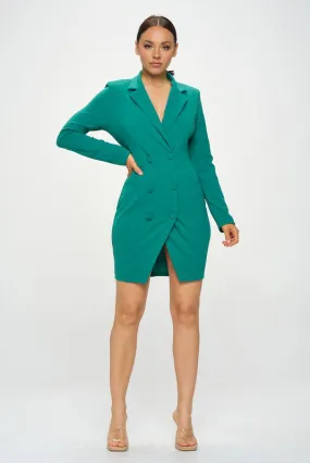 Green Celena Blazer Mini Dress
