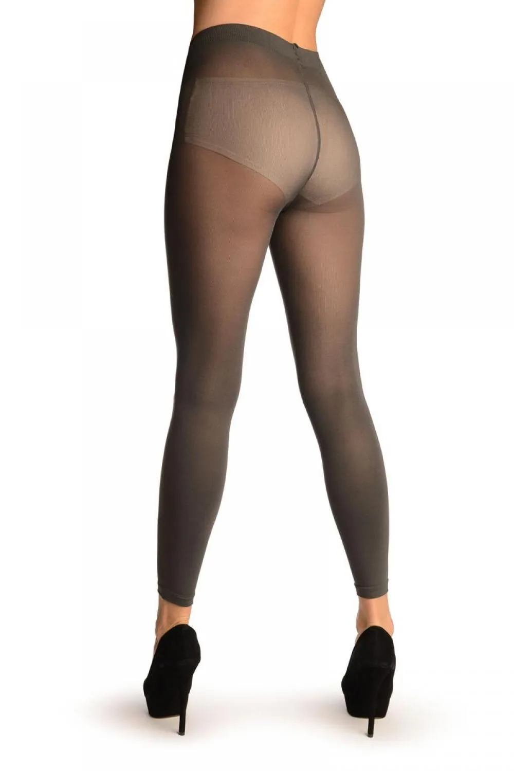 Grey 120 Denier (Winter) Footless Tights