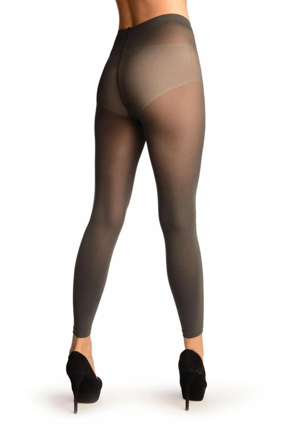 Grey 120 Denier (Winter) Footless Tights