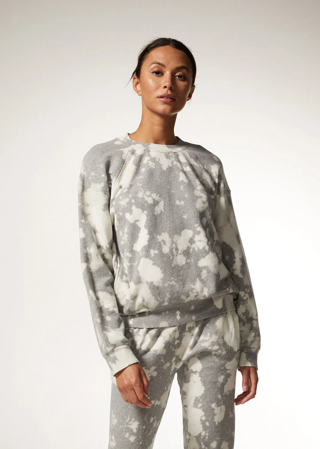 Heather Bleach Out Pocket Raglan, Heather Natural