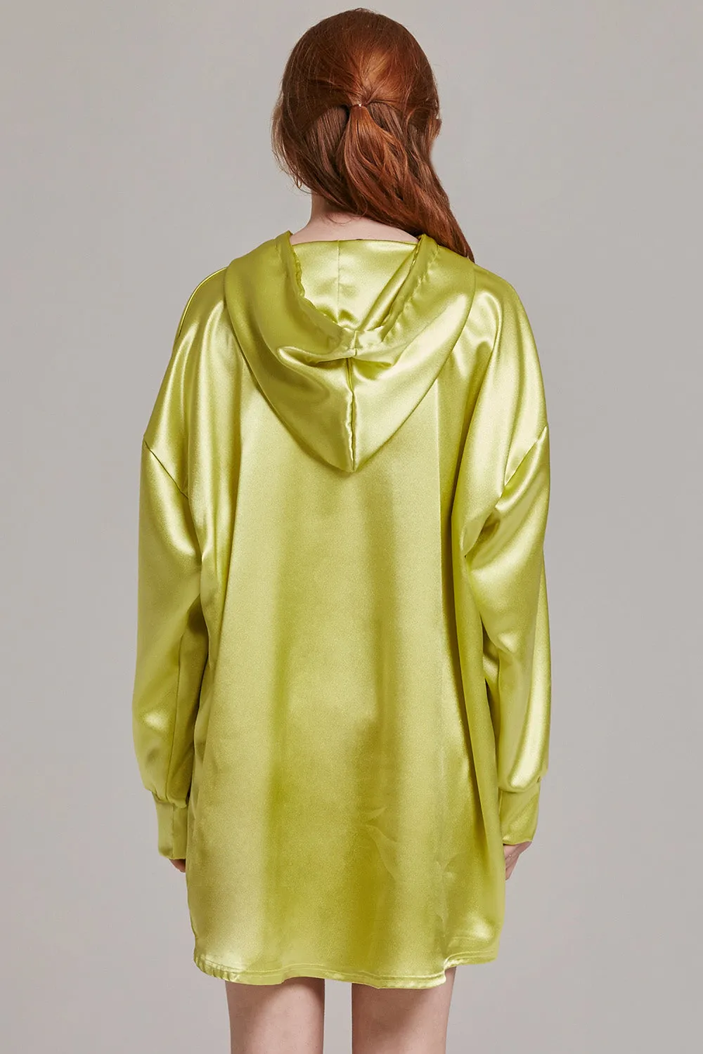 Heather Shimmery Pocket Hoodie Dress