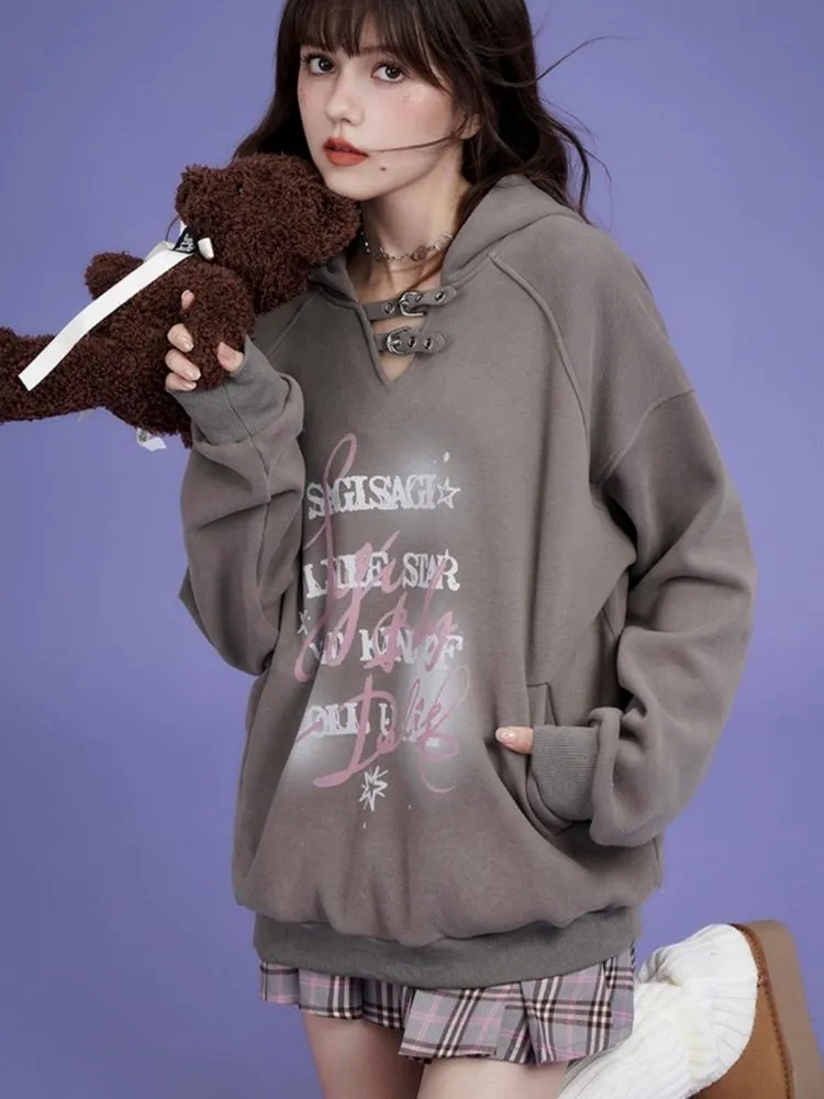 Hooded Padded Thick Sweatshirt【s0000004430】