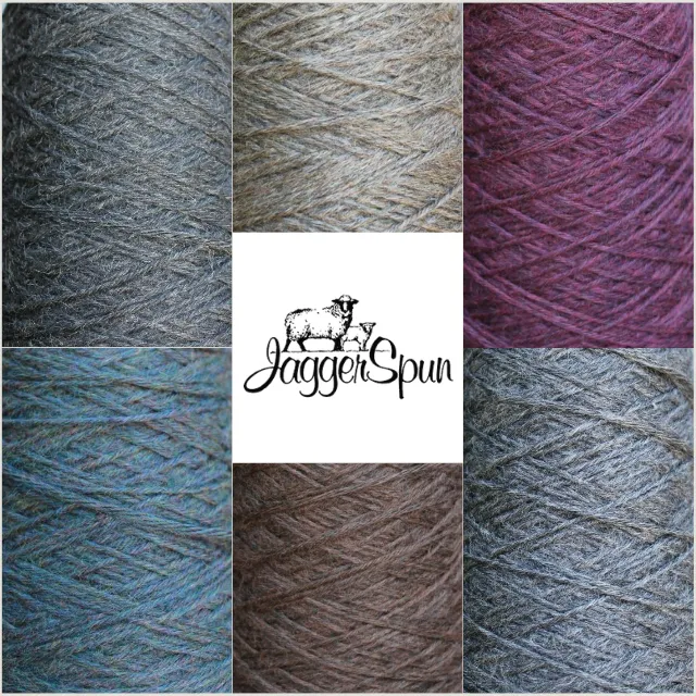 Jagger Spun Wool-Bamboo Heathers | 5/8 Worsted Weight | 1/2 lb Cone