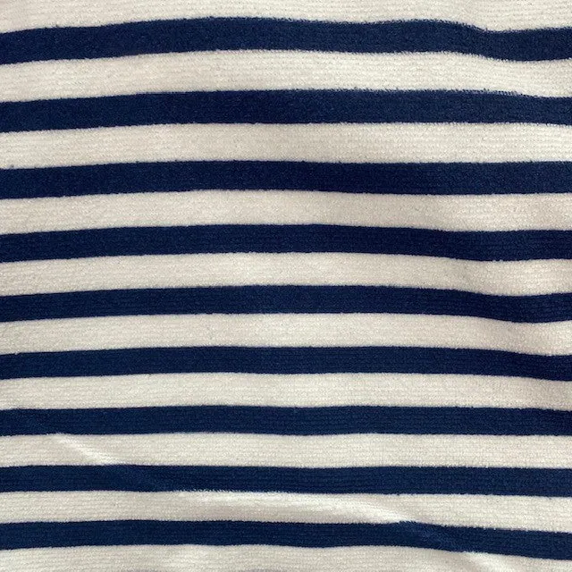 Kids Hooded Poncho Towel - Navy Blue Stripe