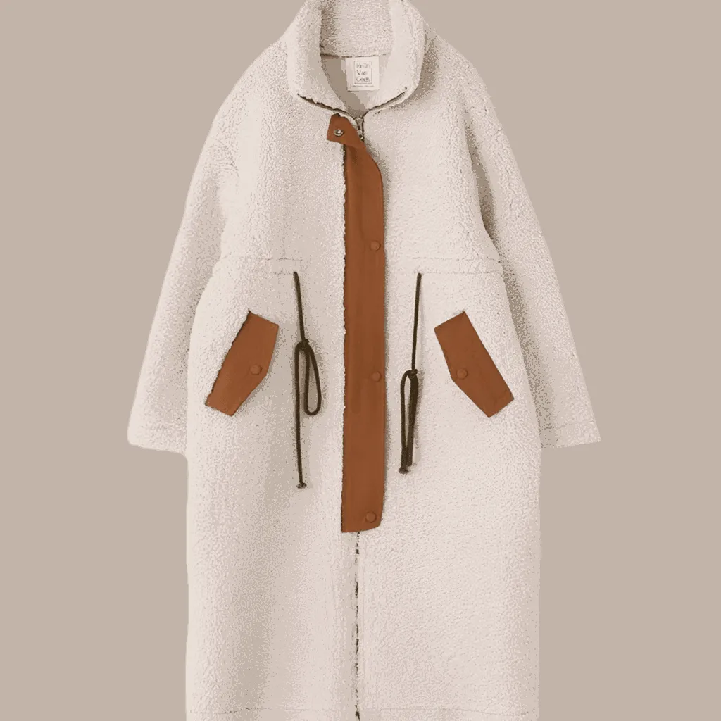 Korean Style Mid-Length Thickened Lamb Wool Coat