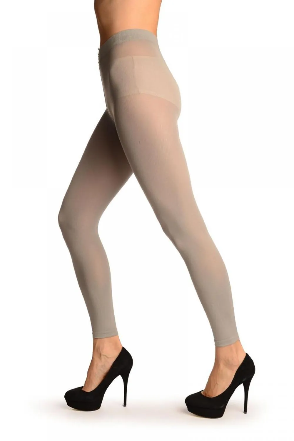 Light Grey 120 Denier (Winter) Footless Tights