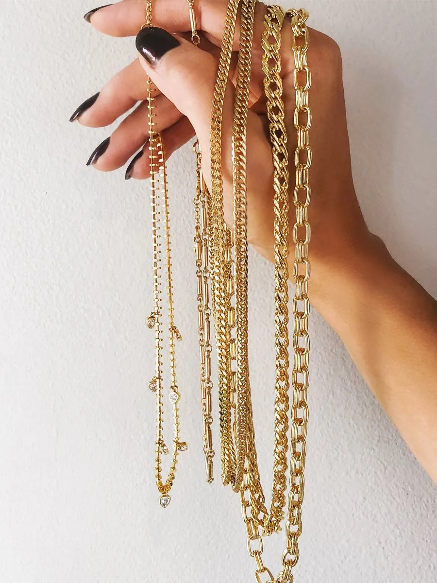 Link Gold Toggle Chain Necklace