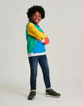 Lucas Colourblock Overhead Hooded Sweatshirt | Joules
