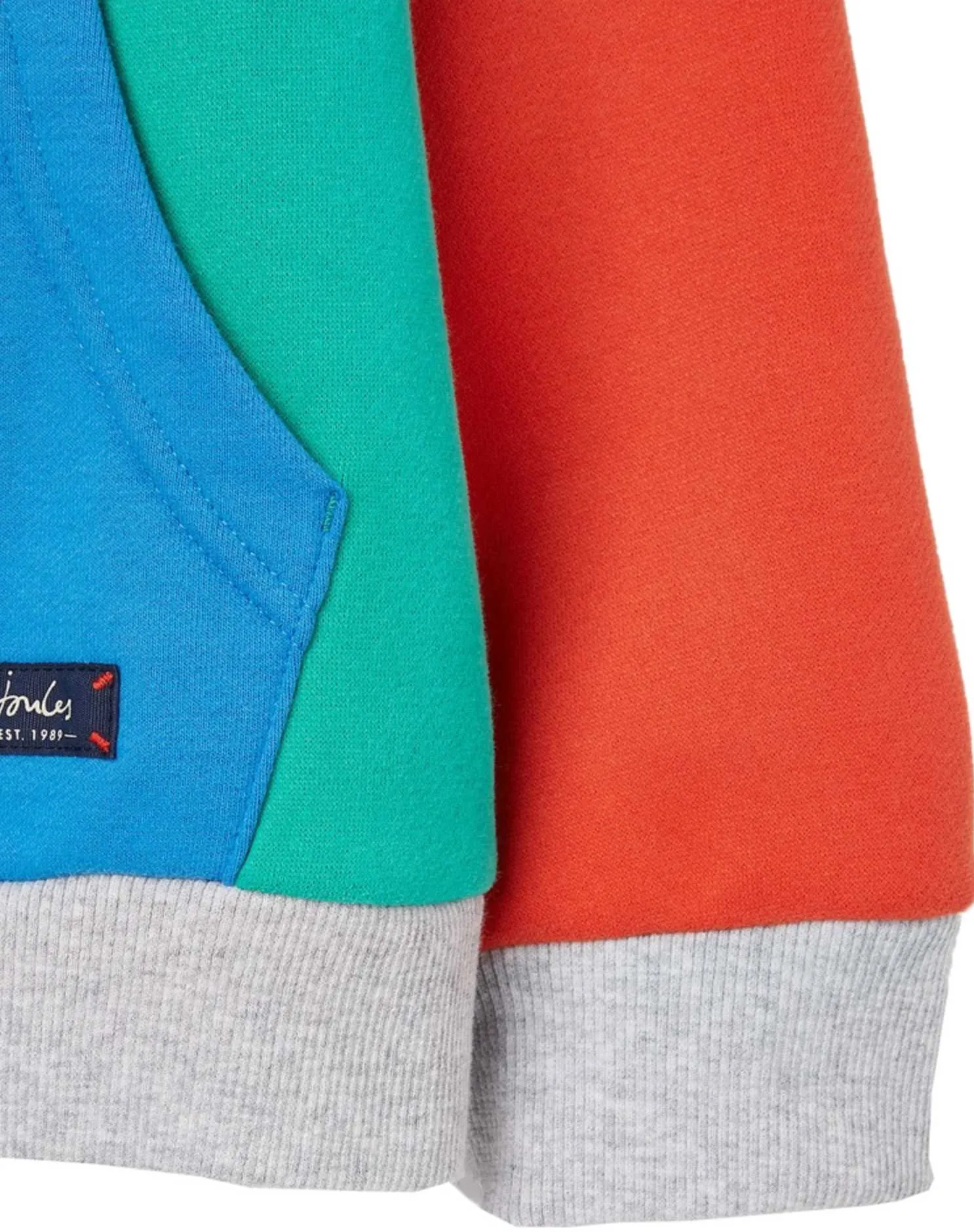 Lucas Colourblock Overhead Hooded Sweatshirt | Joules