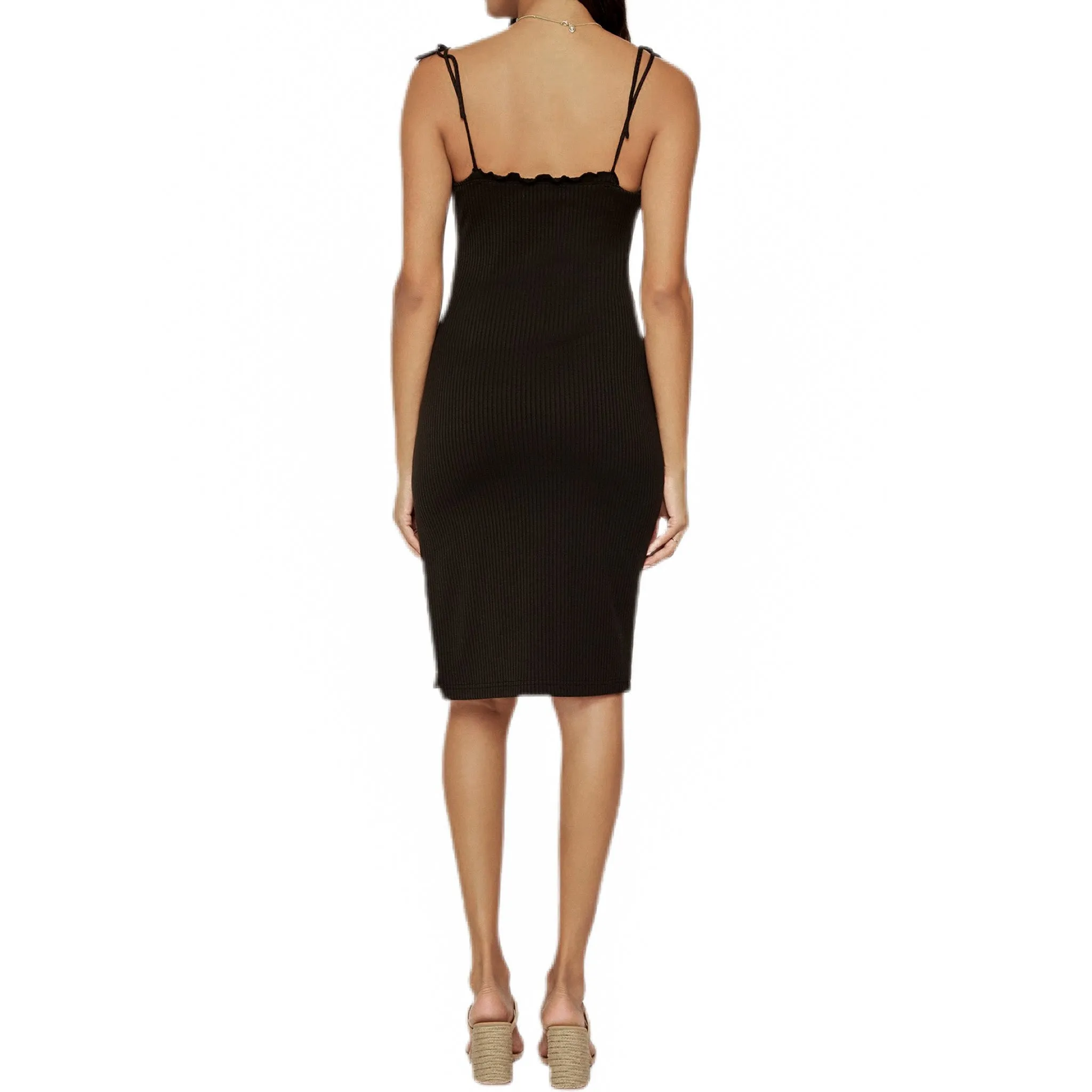 Marilyn Night Knit Midi Dress - Black.