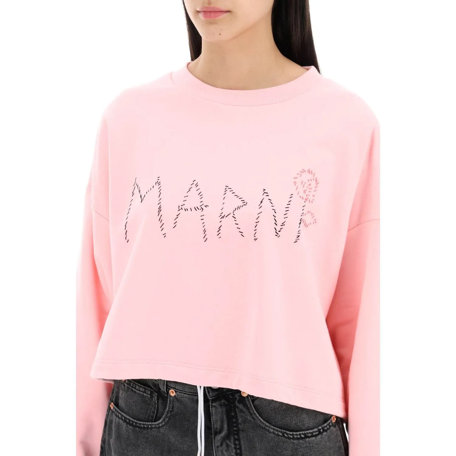 Marni "organic cotton sweatshirt with hand-embroid