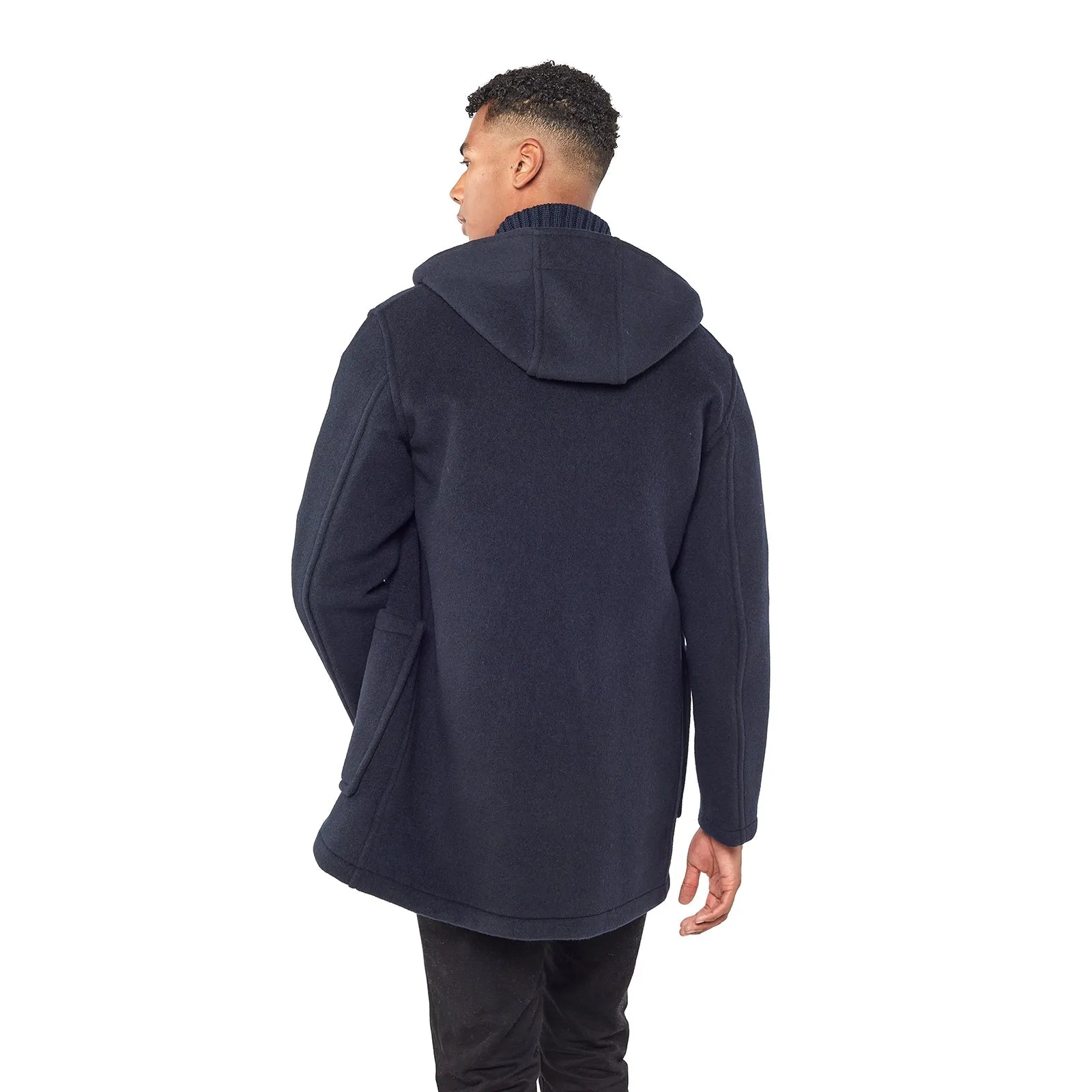 Men's Abberley Simple Fit Duffle Coat With Wooden Toggles - Navy