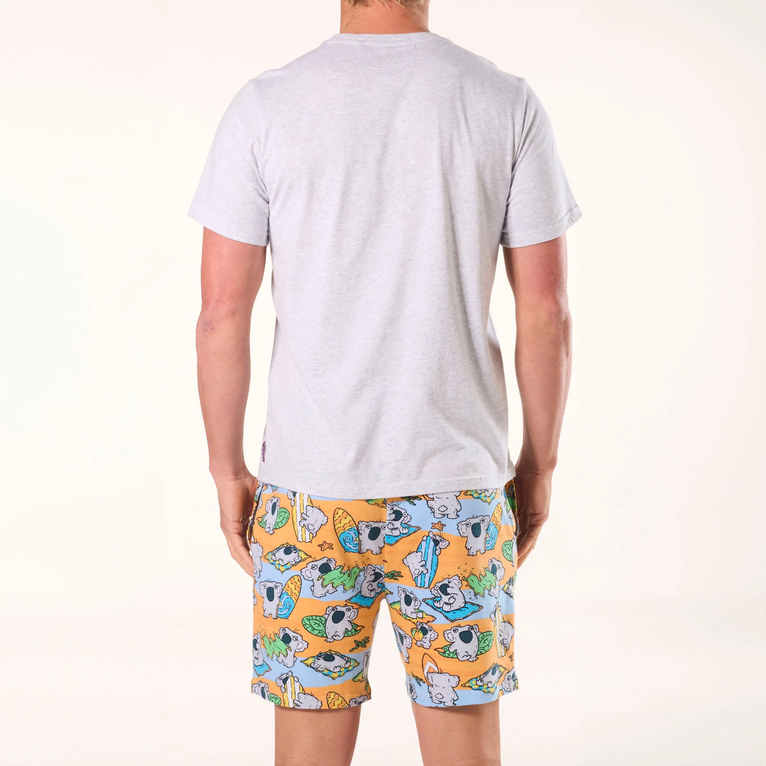 Men's Australiana Cotton Knit Pyjama Set - Orange