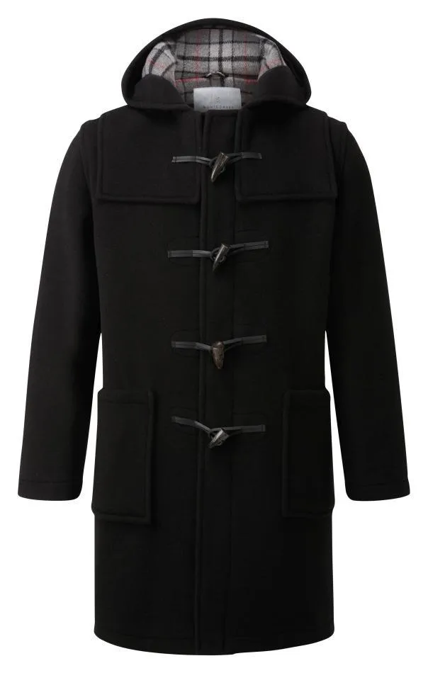 Men's Classic Fit Duffle Coat - Black