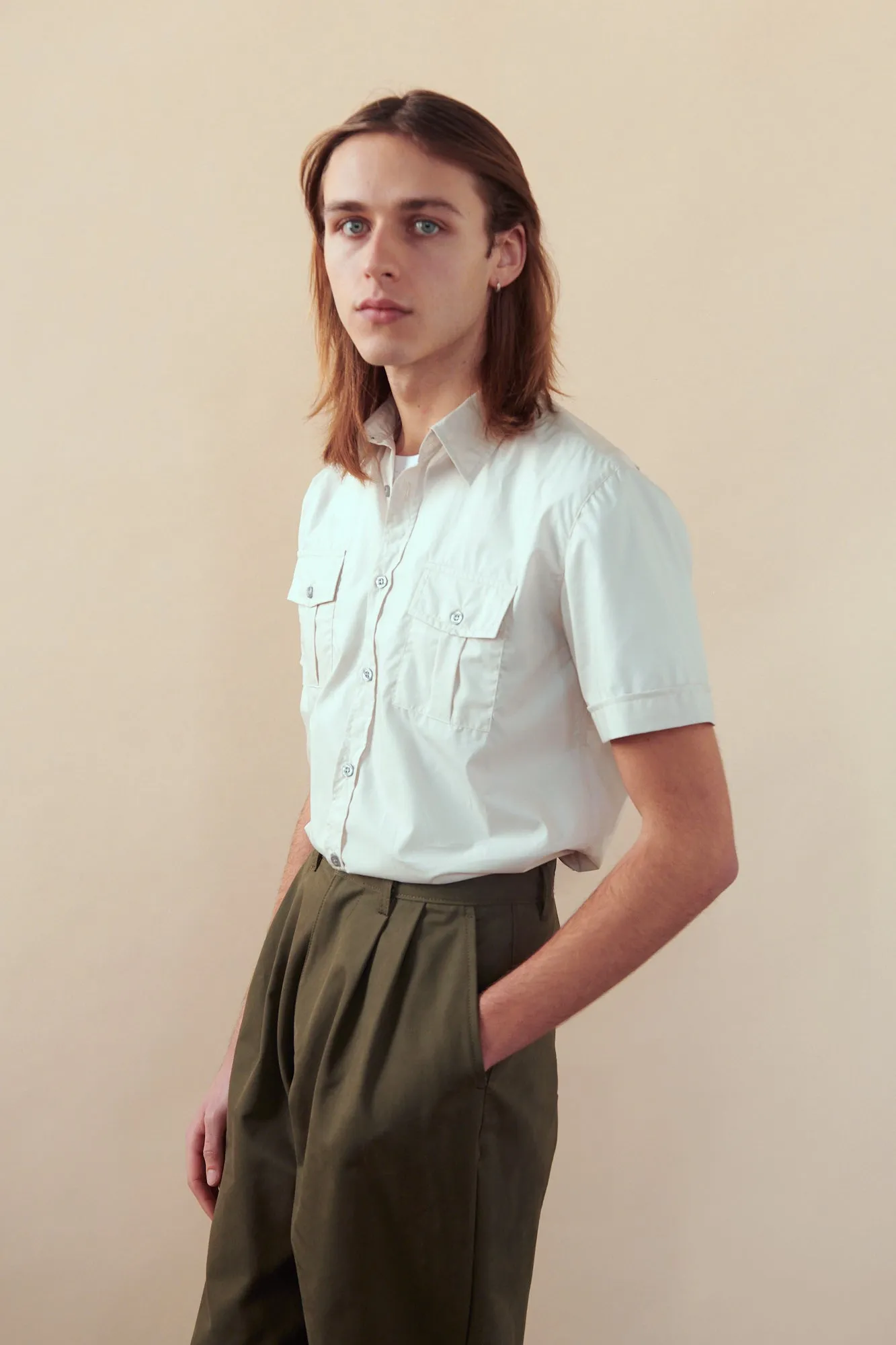 Men's Heavyweight Pleated Chino - Olive