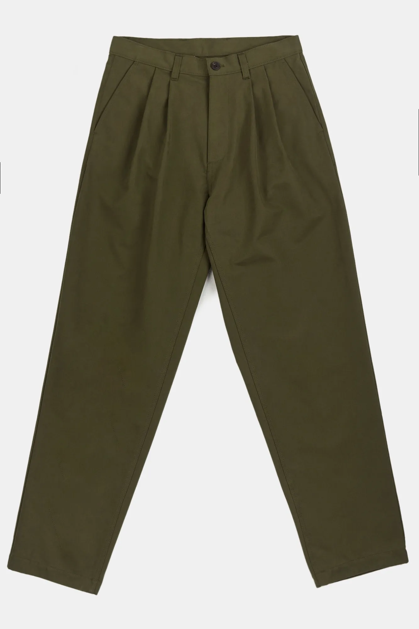 Men's Heavyweight Pleated Chino - Olive