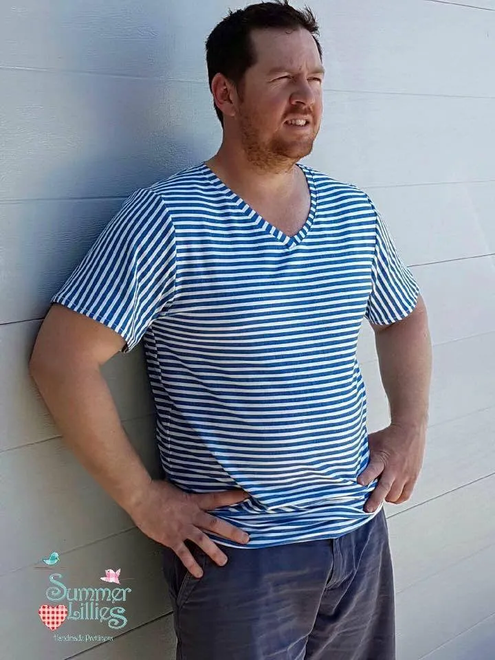 Mens Slim Fit Tee Sewing Pattern