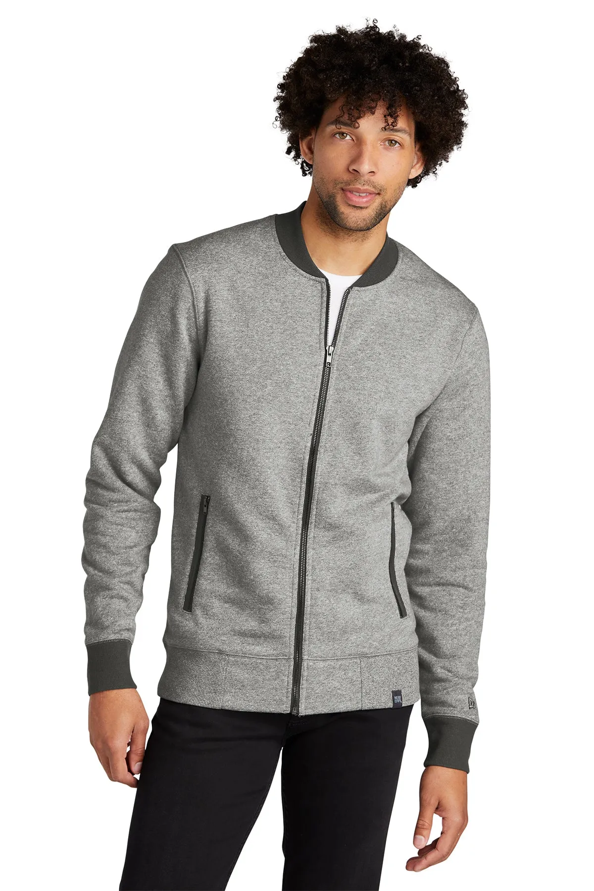 New Era French Terry Jackets, Light Graphite Twist/ Graphite