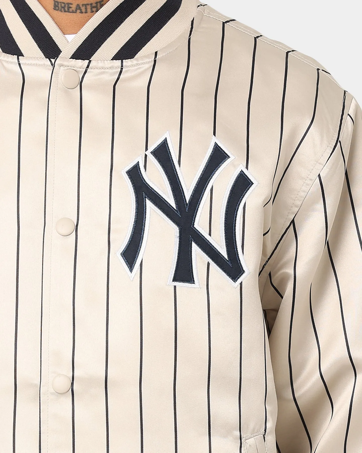 New Era New York Yankees Varsity Jacket Light Beige