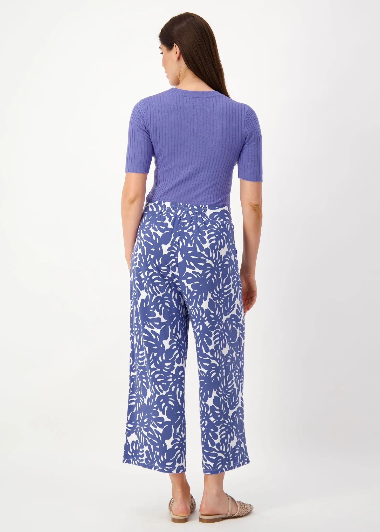 Olivia Short Sleeve Bamboo Knit T-Shirt - Marlin Blue