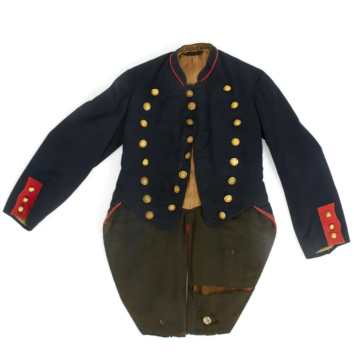 Original Civil War Union Artillery State of New York Militia Dress Coat with Scovill Buttons