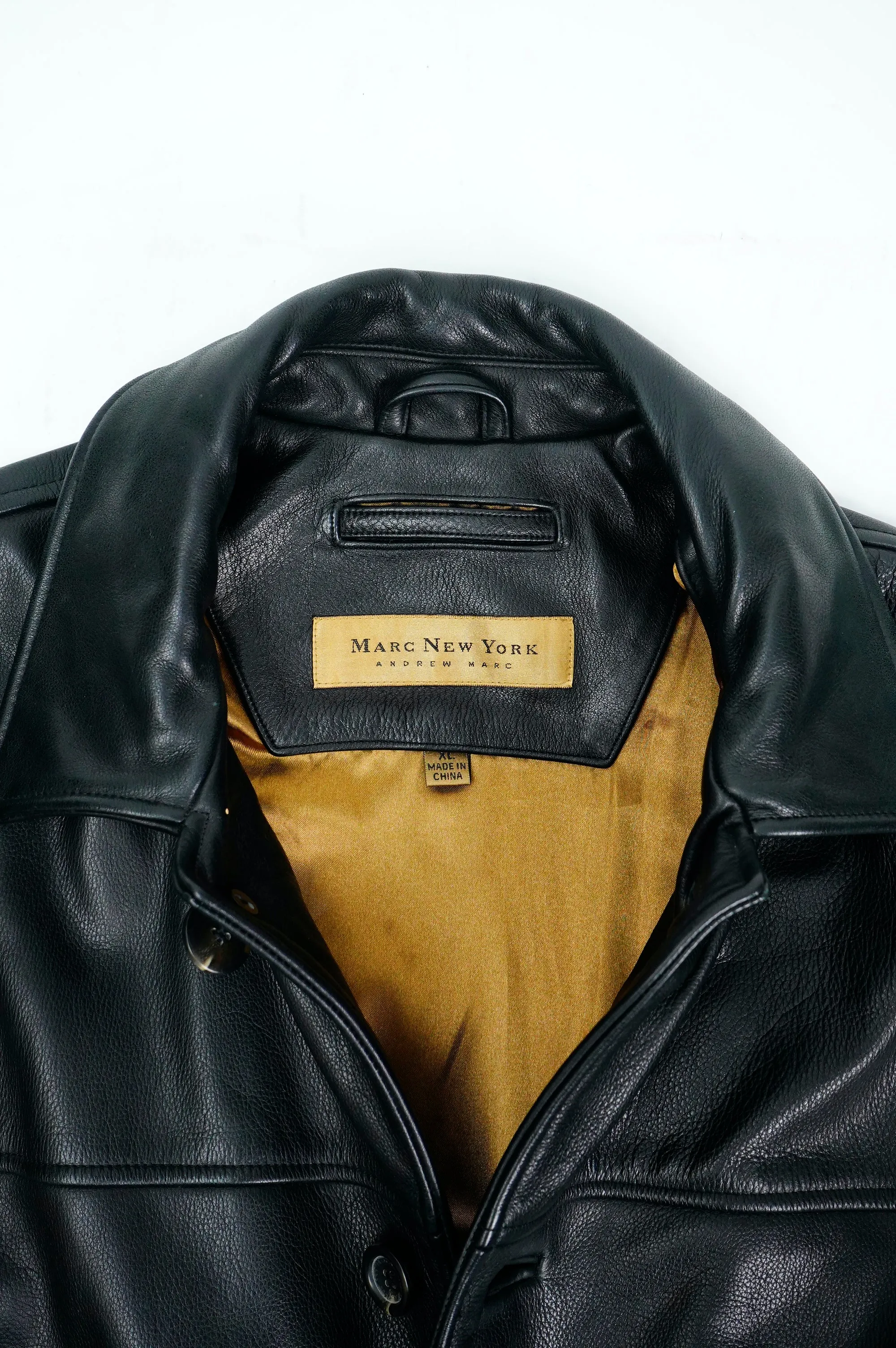 "MARC NEW YORK" -Leather Car Coat-