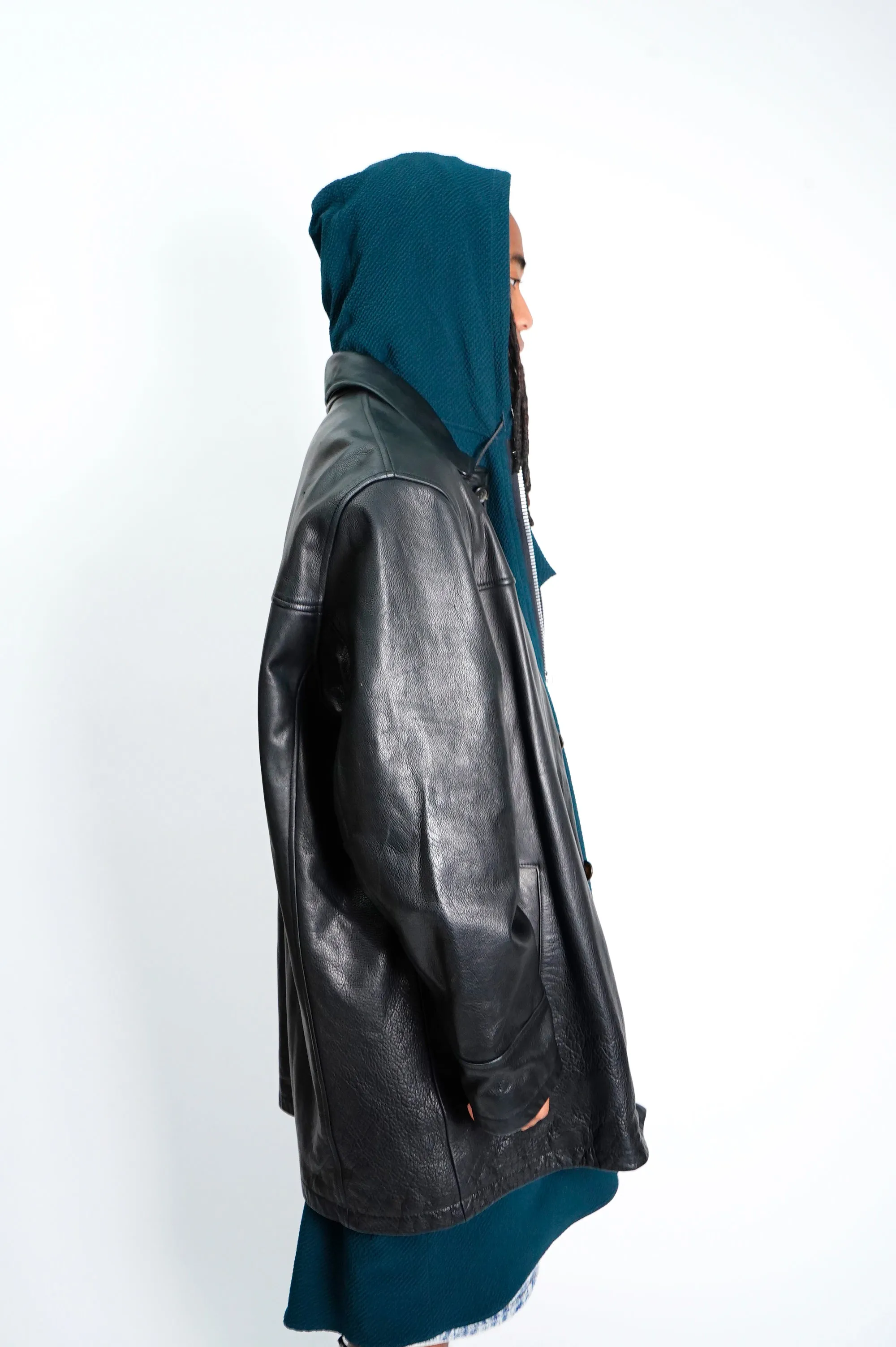 "MARC NEW YORK" -Leather Car Coat-