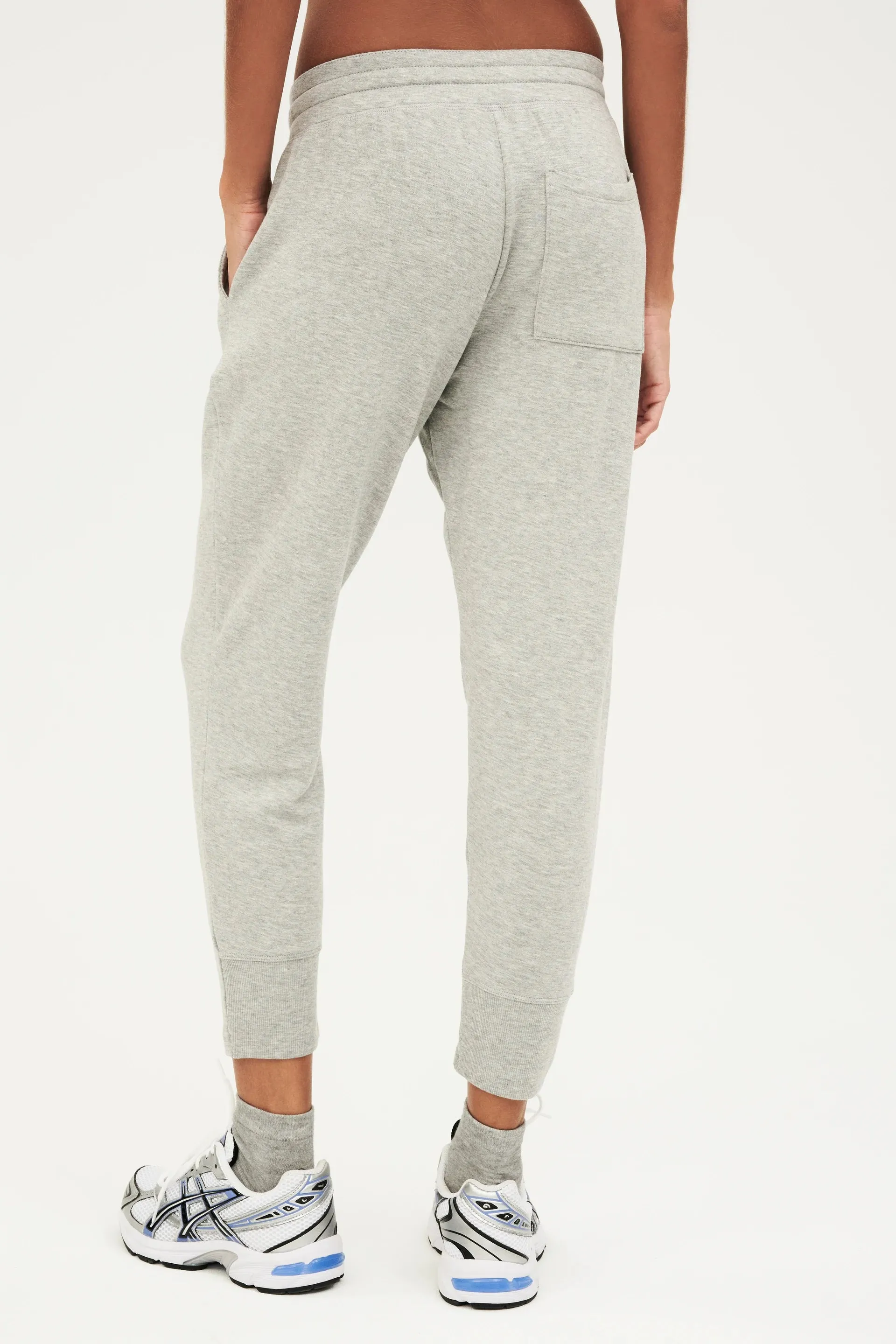 Reena 7/8 Fleece Sweatpant H. Grey/Off White