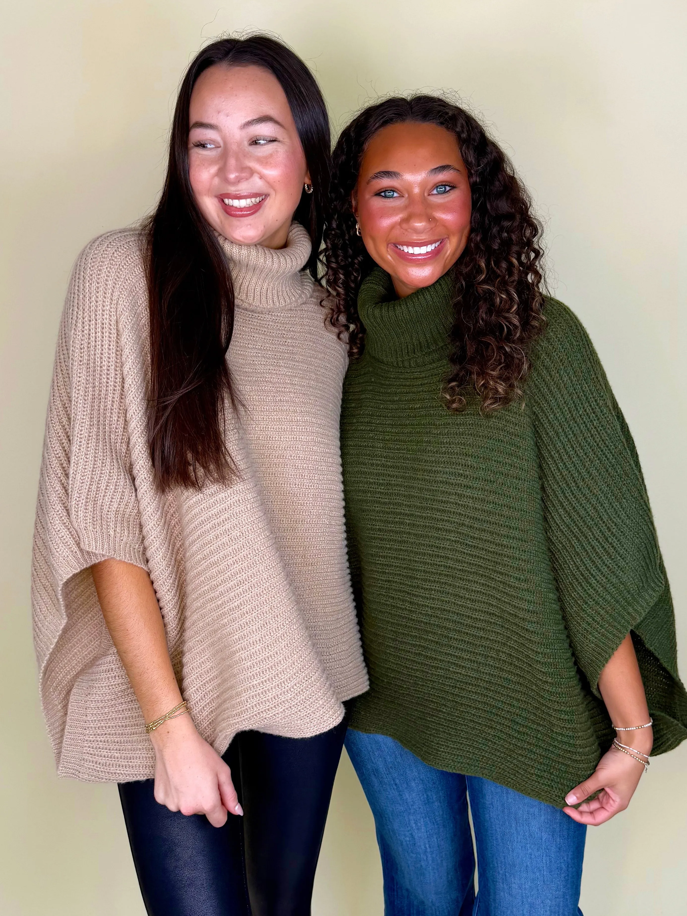 Right On Time Ribbed Poncho | Doorbuster