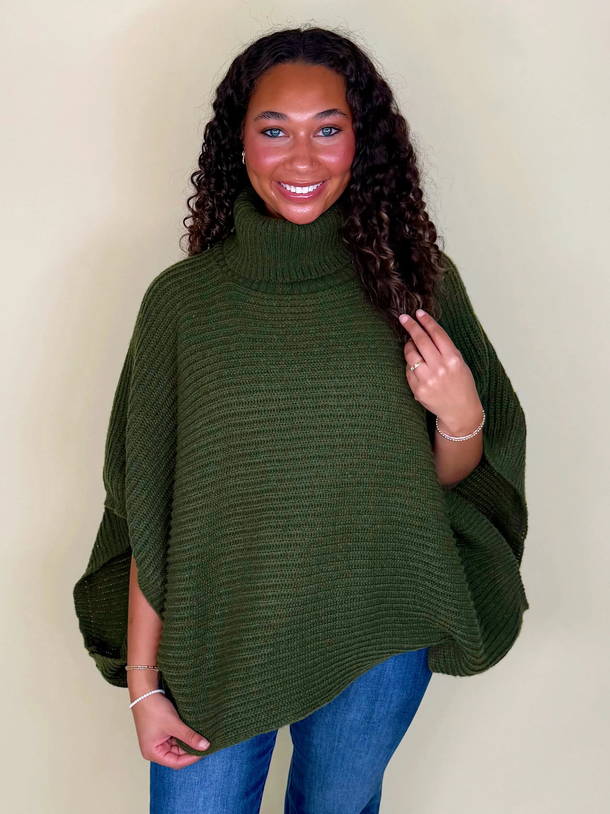 Right On Time Ribbed Poncho | Doorbuster