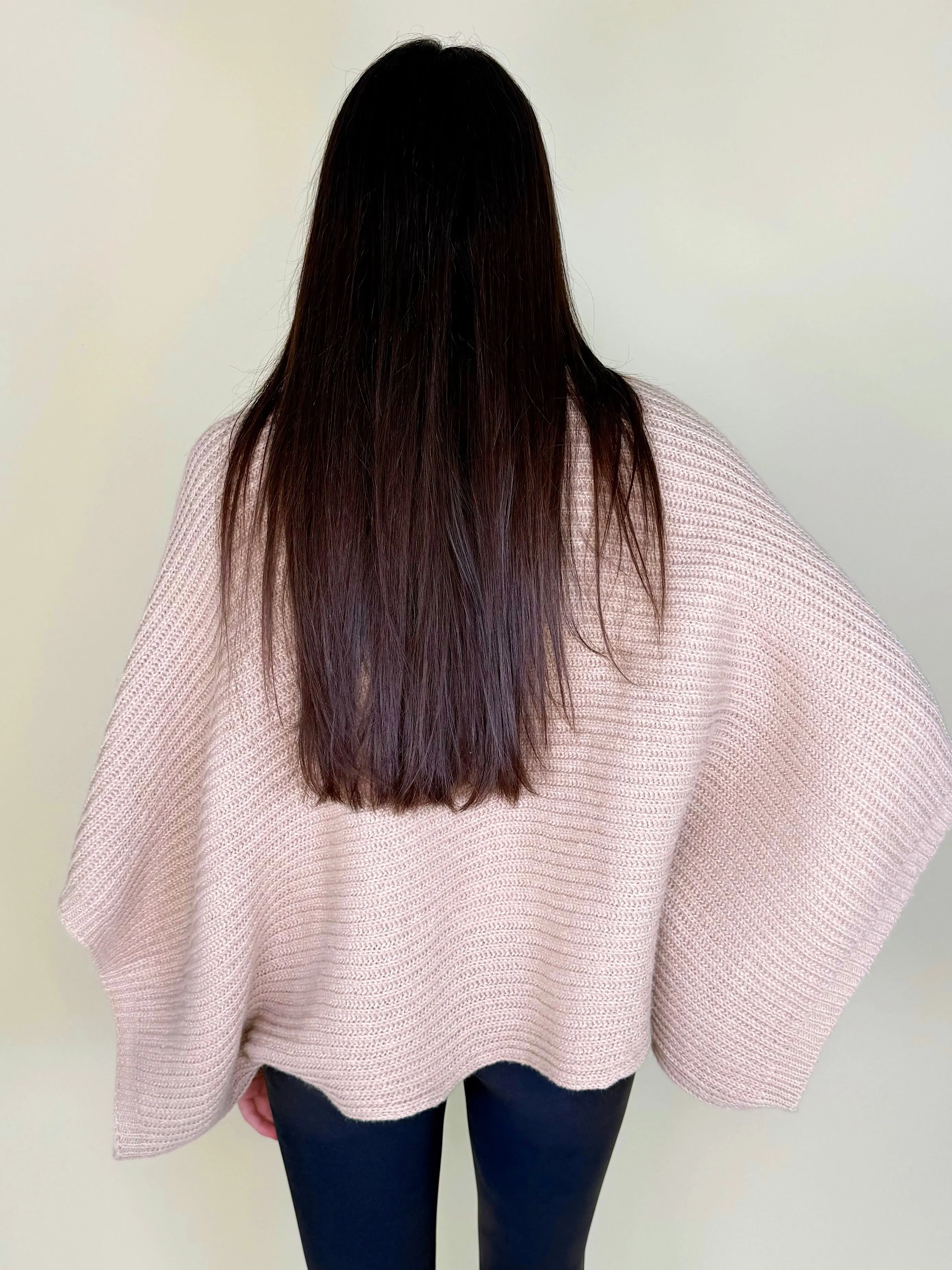 Right On Time Ribbed Poncho | Doorbuster