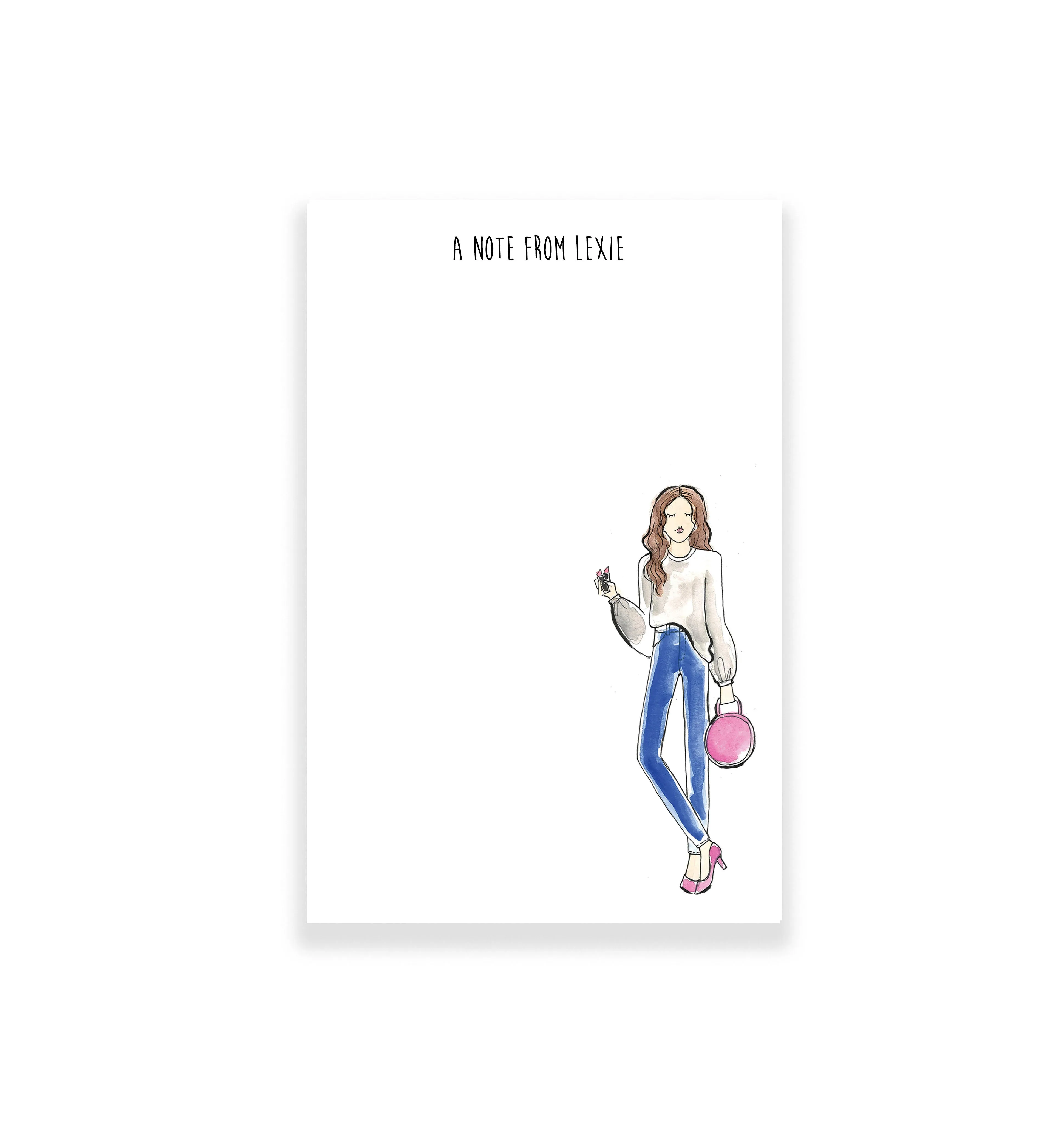 Sweatshirt   Jeans Fashion Girl Personalized Notepad