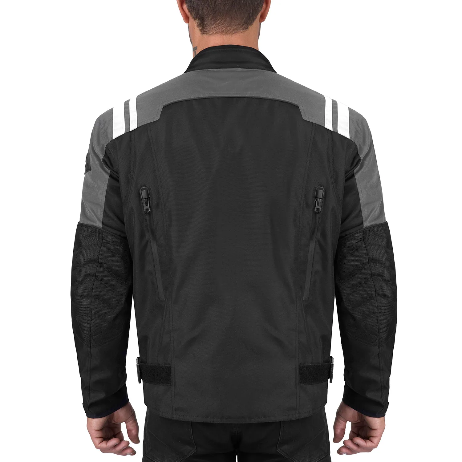 Viking Cycle Ironborn Gray Textile Motorcycle Jacket for Men