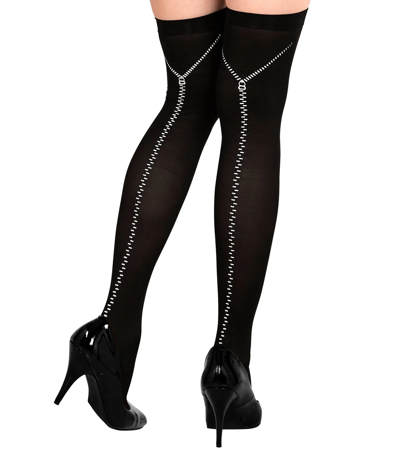 Zipper Thigh Highs